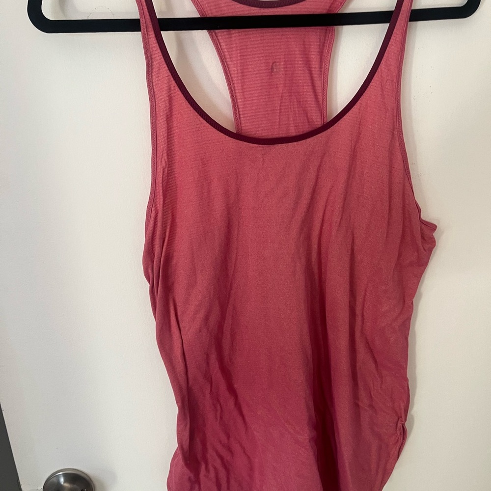 lululemon athletica Red Sleeveless Tank Top